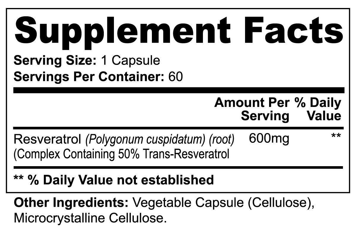 N° 1 Resveratrol - 60 Capsules